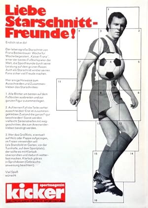 FRANZ BECKENBAUER - "Starschnitt" von ca 1974.