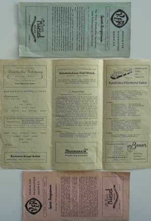 3 Sport-Programme von 1951.