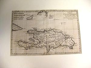 Carte de L`Isle de St. Domingue une des Grandes Antilles.