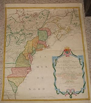 (American Revolutionary War Era Map): Carte nouvelle de l'Ame?rique angloise contenant tout ce qu...