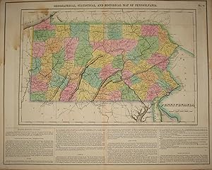 (Map of Pennsylvania): Geographical, Statistical, and Historical Map of Pennsylvania