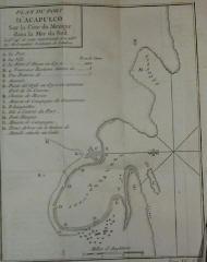 (Map of Acapulco- Mexico): Plan De Port D'Acapulco Sur La Cote du Mexique