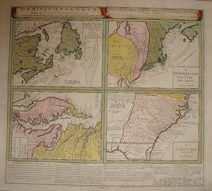 (Map of British Colonies in America-- Virginia, Maryland, New England, Carolinas, Newfoundland, N...