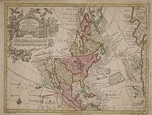 (Map of North America- Island California): Novs. Orbis Seve America Septentrionalis Divisa Per Su...
