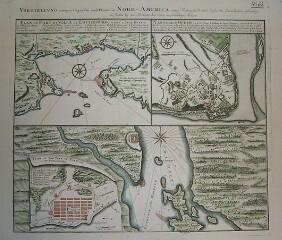 (Map / Plan Louisbourg, Quebec, Halifax- Canada): Vorstellung.Nord-America.Plan.de Louisbourg.Pla...