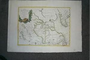 (Map / Chart of Eastern Canada- Hudson Bay, Newfoundland, Greenland, Labrador): La Baya D' Hudson...