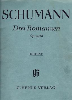 SCHUMANN Drei Romanzen Opus 28. URTEXT.