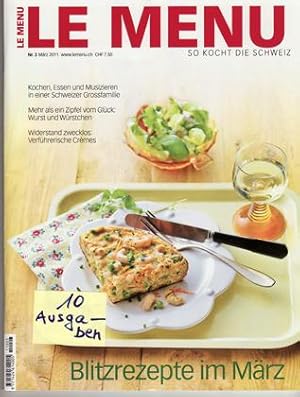 10 Ausgaben. LE MENU - So kocht die Schweiz, Hefte Nr. 10/11/12 - 2010/ Hefte Nr. 1/2(in 1 Heft)/...