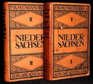 Firmenhandbuch Niedersachsen Ausgabe 1922/23. 2 (zwei) Bände. 1. und 2. Teil