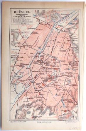 Brüssel. Stadtplan