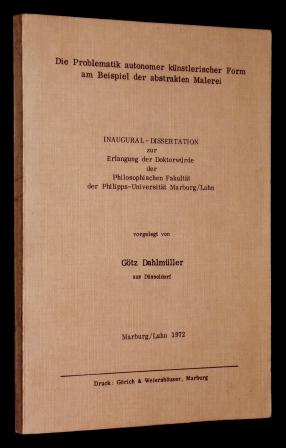 Die Problematik autonomer künstlerischer Form am Beispiel der abstrakten Malerei. Inaugural-Disse...