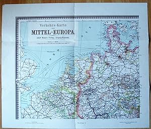 Verkehrs-Karte von Mittel-Europa / Mitteleuropa (in 4 Sectionen); Gratis-Beilage zum Illustrirten...