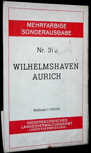 Karte des Deutschen Reiches Großblatt 31b Wilhelmshaven - Aurich. Mehrfarbige Sonderausgabe