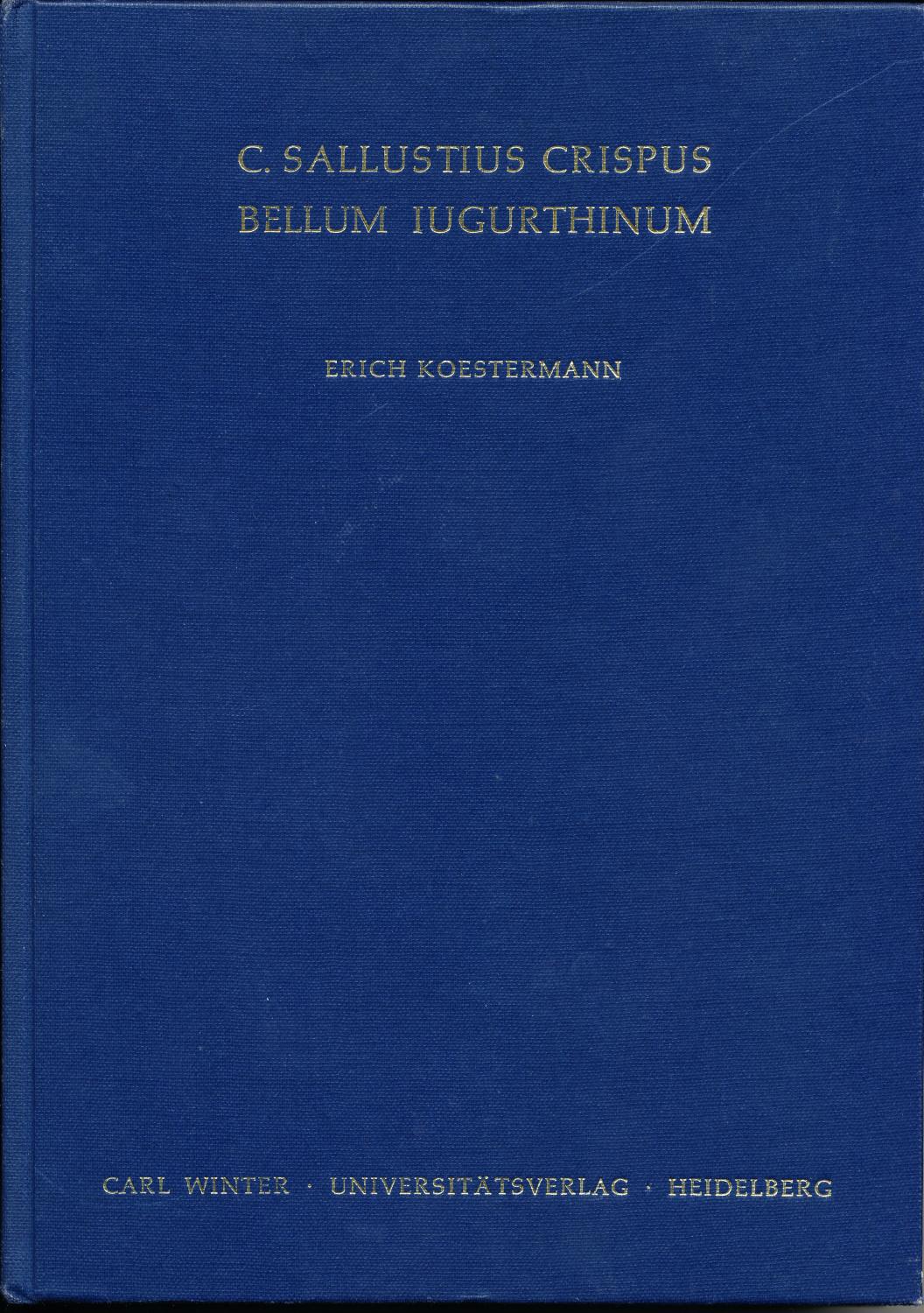 C. Sallustius Crispus: Bellum Iugurthinum