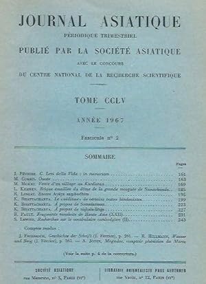 JOURNAL ASIATIQUE- PERIODIQUE TRIMESTRIEL. Publié avec le concours de la Société Asiatique du cen...