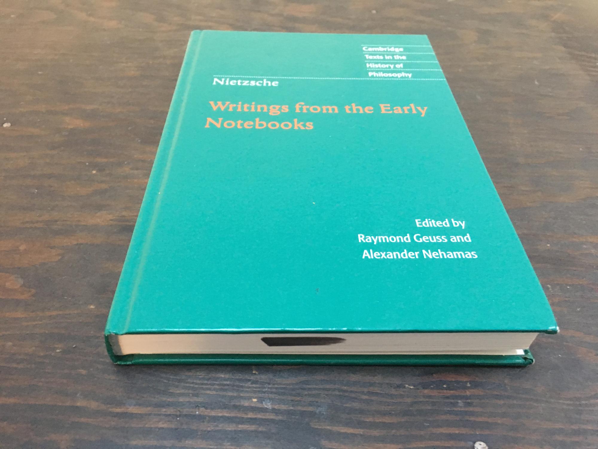 Writings from the Early Notebooks Nietzsche