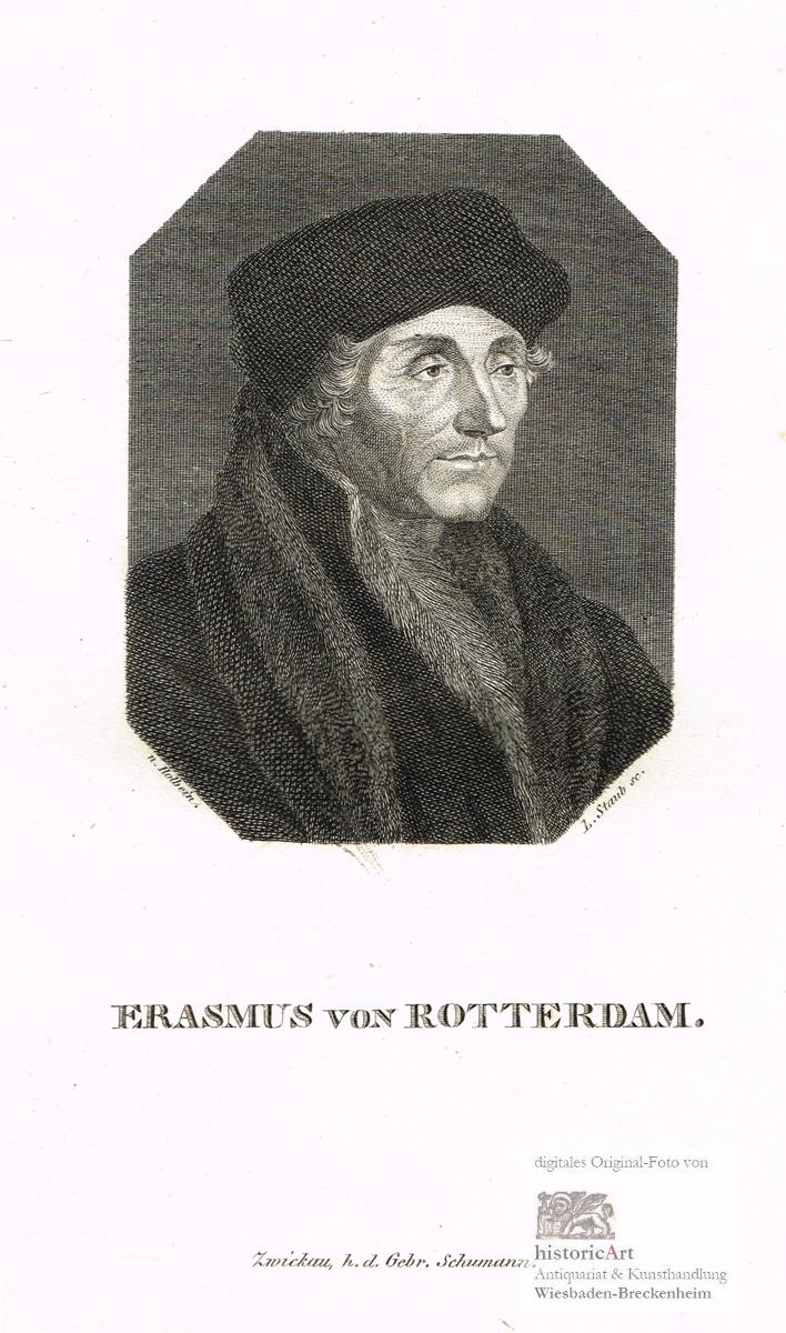 Erasmus von Rotterdam Brustbild nach viertel rechts Erasmus von Rotterdam