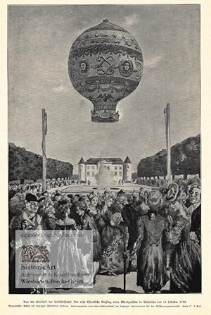Aus der Kindheit der Luftschiffahrt. Der erste öffentliche Aufstieg einer Montgolfiere in Versail...