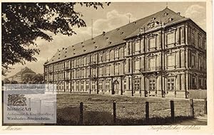 Mainz. Kurfürstliches Schloss. Postkarte mit Blick auf Schloss und römisch-germanisches Zentral-M...