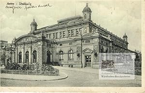 Mainz. Stadthalle. Mayence. Postkarte mit Blich auf die Mainzer Stadthalle um 1900