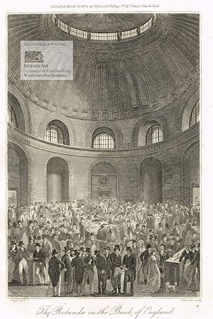 The Rotunda in the Bank of England. Innenansicht der Rotunda der Bank of England mit Hunderten vo...