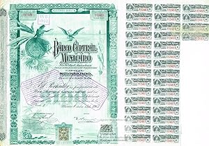 Banco Central Mexicano Sociedad Anonima. Titulo de Una Accion. Bearer Certificate No. 112467 of 1...