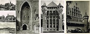 Marienburg. Schloss des Deutschen Ritterordens. Kleines Konvolut von 6 Außenansichten auf Fotopos...