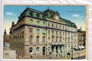 Mannheim. Börse. Postkarte mit Chromolithographie 1915
