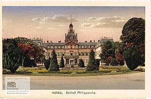 Hanau. Schloss Philippsruhe. Postkarte in Chromolithographie um 1910