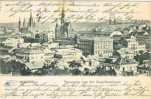 Wiesbaden. Panorama von der Kapellenstrasse. Photopostkarte mit Lichtdruck 1908