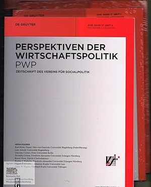 Perspektiven der Wirtschaftspolitik. PWP. Zeitschrift des Vereins für Socialpolitik. Band 17. Vol...