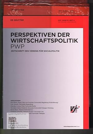 Perspektiven der Wirtschaftspolitik. PWP. Zeitschrift des Vereins für Socialpolitik. Band 18. Vol...