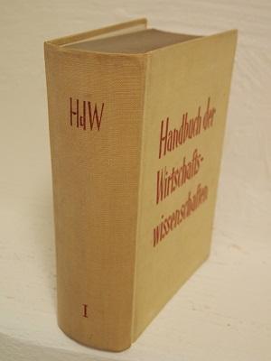 Handbuch der Wirtschaftswissenschaften. Bd. 1. Betriebswirtschaft.