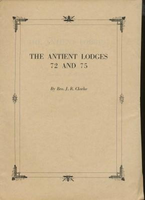The Antient Lodges 72 and 75. An off-print from "Ars Quatuor Coronatorum"