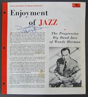 Signed By Woody Herman, Oriiginal Lp Liner Notes, The American Recording Society