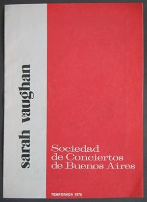 Sarah Vaughan Signed Original 1975 Argentina Concert Program