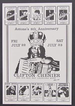 Antone's Eighth Anniversary, Original Vintage 1983 Concert Poster, Antone's, Austin, Texa