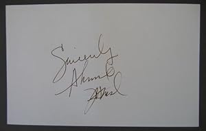 Ahmad Jamal Signed Original Autograph Sheet