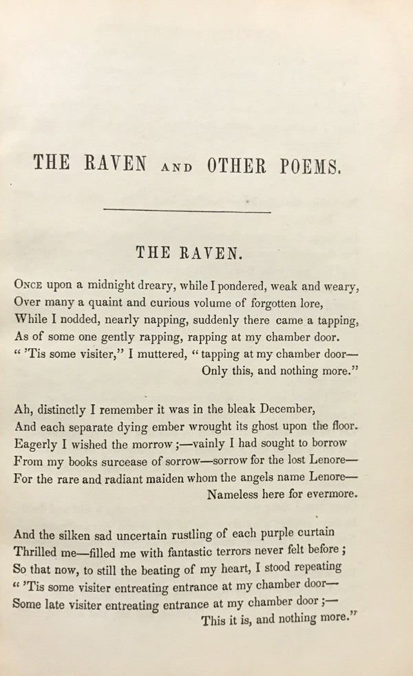edgar allan poe the raven and other poems edgar allan poe the raven and other poems