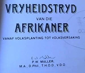 Vryheidstryd van die Afrikaner vanaf Volksplanting tot Volksversaking