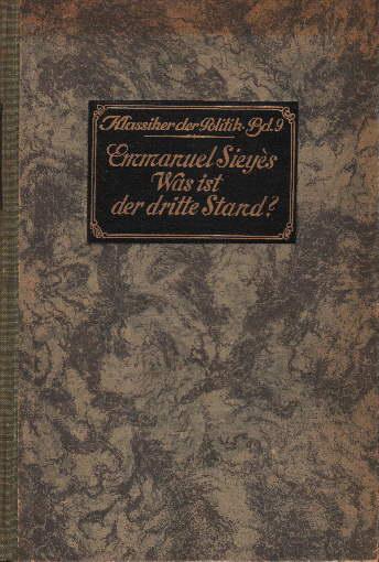 Was Ist Der Dritte Stand was ist der dritte von emmanuel sieyes - ZVAB