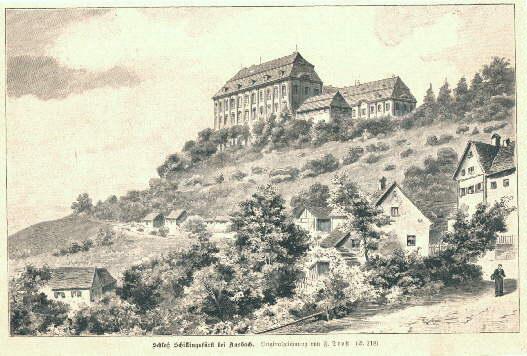 Schloss Schillingsfurst Bei Ansbach Holzstich Nach Einer Zeichnung