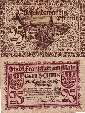 Gutschein über Fünfundzwanzig Pfennig.