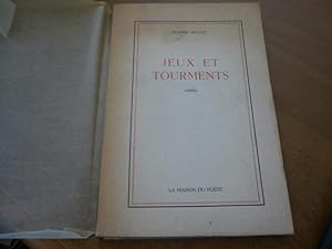 JEUX ET TOURMENTS Poèmes - Avec lettre manuscrite signée de l'Auteure.