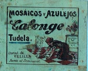 CLICHÉ DE MOSAICOS Y AZULEJOS CALONGE. TUDELA, NAVARRA. SIN FECHA. DÉCADA DE 1950? (Coleccionismo...