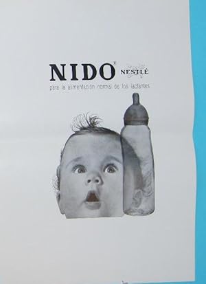 MUESTRA DE DISEÑO PUBLICITARIO. NIDO. NESTLÉ. AÑOS 60. (Coleccionismo Papel/Carteles Pequeño Form...