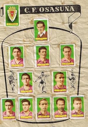 LIGA 1953 / 54. EQUIPO DEL C. F. OSASUNA EN SU HOJA. EDITORIAL BRUGUERA. BARCELONA, 1953. (Colecc...