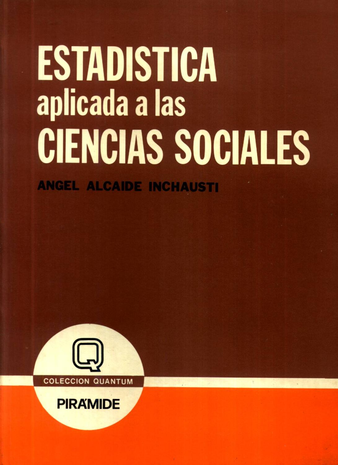 Estadistica Aplicada a las Ciencias Sociales - ALCAIDE