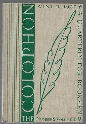 The Colophon New Series : A Quarterly for Bookmen, Winter 1937 (Vol. II No. 2)