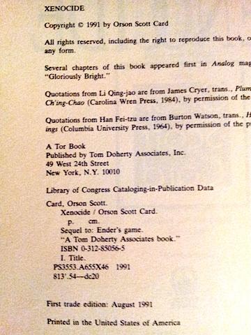 View Orson Scott Card Xenocide Background